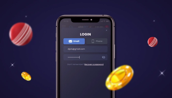 log in via email